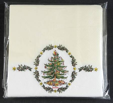 Christmas Tree Package of Paper Beverage Napkins