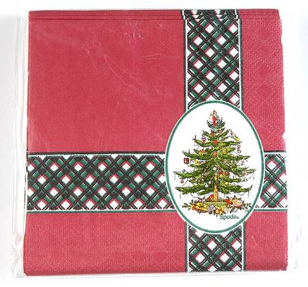 Christmas Tree Package of Paper Beverage Napkins