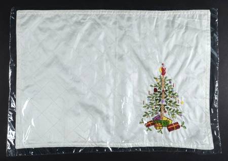 Christmas Tree Embroidered Cloth Placemat