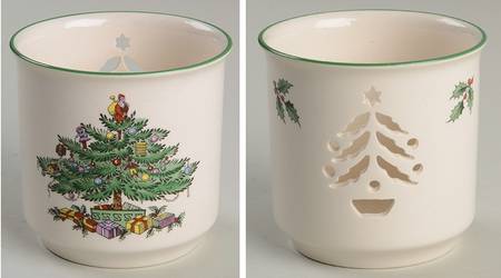 Christmas Tree 3" Pierced Votive Candleholder
