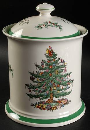 Christmas Tree Cookie Jar & Lid