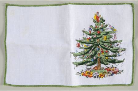Christmas Tree Cloth Cocktail Napkin