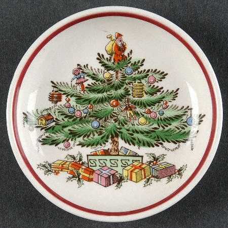 Christmas Tree (Thick Red Wine Trim) Butter Pat
