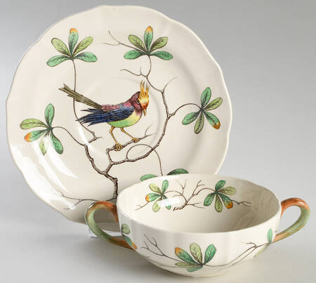 Christopher Wren Cream Soup Bowl & Saucer Set