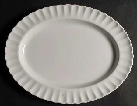 Chelsea White 16" Oval Serving Platter
