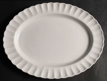 Chelsea White 14" Oval Serving Platter