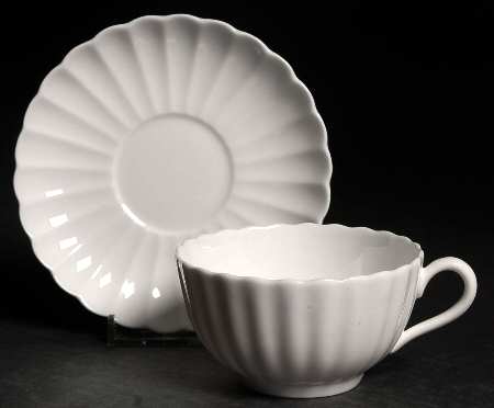 Chelsea White Footed Cup & Saucer Set