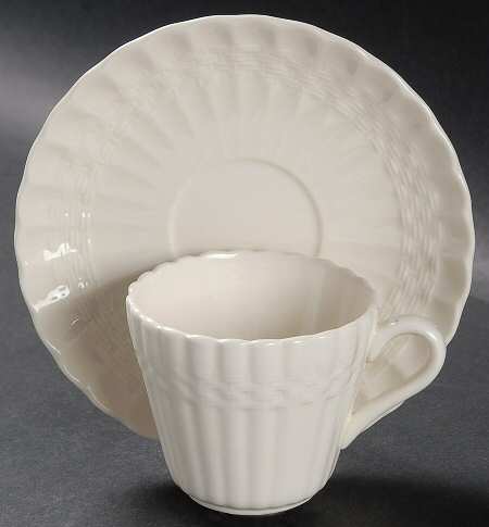 Chelsea Wicker Flat Cup & Saucer Set
