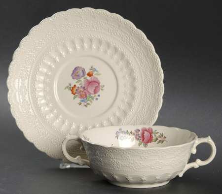 Claudia Flat Cream Soup Bowl & Saucer Set