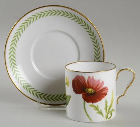 Country Lane Flat Demitasse Cup & Saucer Set