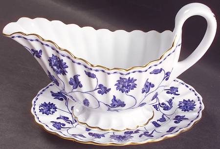 Colonel Blue Gravy Boat & Underplate/Relish