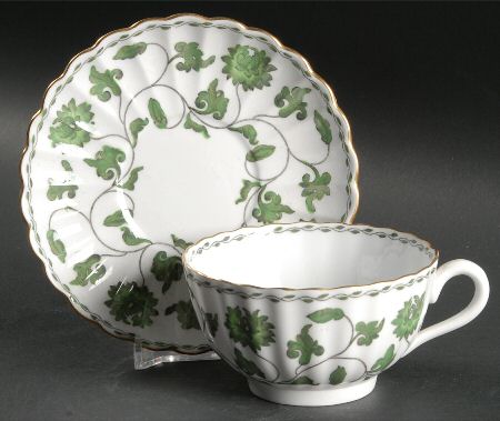 Colonel Dark Green Footed Cup & Saucer Set