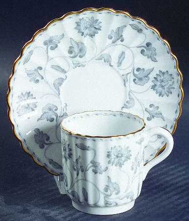 Colonel Gray (Gold Trim) Flat Demitasse Cup & Saucer Set