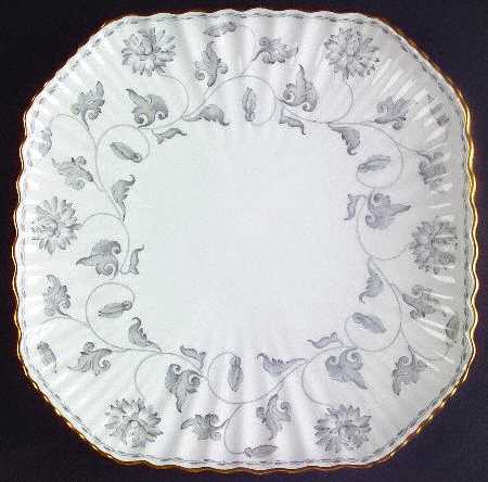 Colonel Gray (Gold Trim) Square Salad Plate