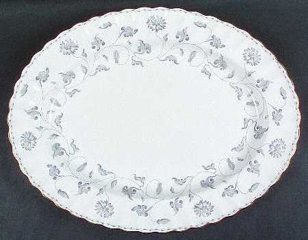 Colonel Gray (Gold Trim) 16" Oval Serving Platter
