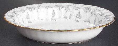 Colonel Gray (Gold Trim) 9" Oval Vegetable Bowl