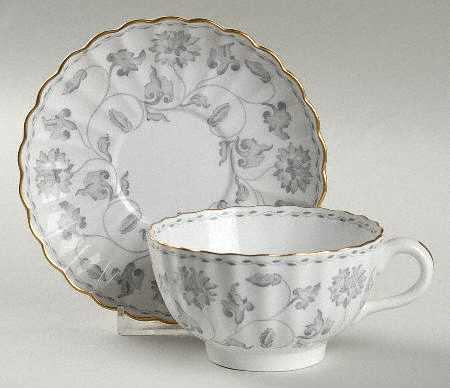 Colonel Gray (Gold Trim) Footed Cup & Saucer Set