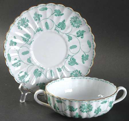 Colonel Jade Flat Cream Soup Bowl & Saucer Set