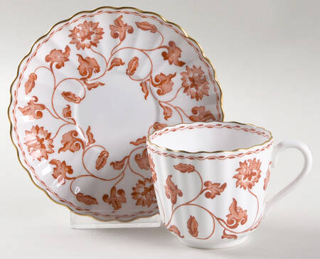 Colonel Red Flat Cup & Saucer Set