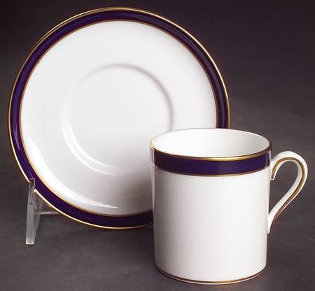 Consul Cobalt Flat Demitasse Cup & Saucer Set