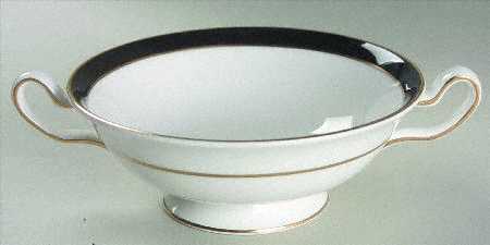 Consul Black Footed Cream Soup Bowl