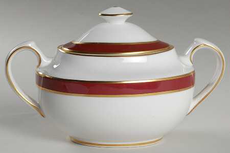 Consul Crimson Sugar Bowl & Lid