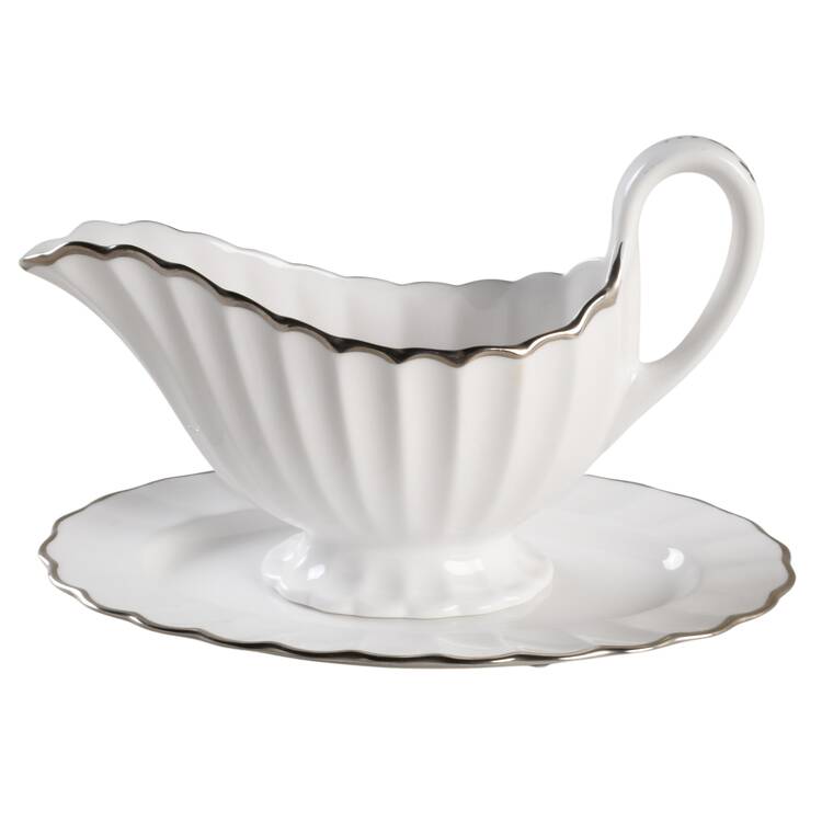 Corinth (PlatinumTrim) Gravy Boat & Underplate