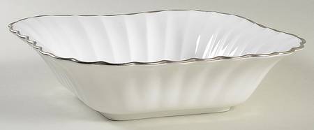 Corinth (PlatinumTrim) 9" Square Vegetable Bowl
