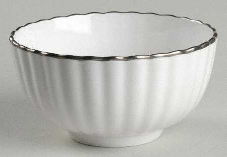 Corinth (PlatinumTrim) Cranberry Bowl