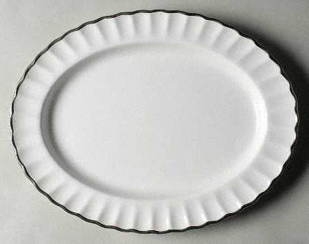 Corinth (PlatinumTrim) 14" Oval Serving Platter