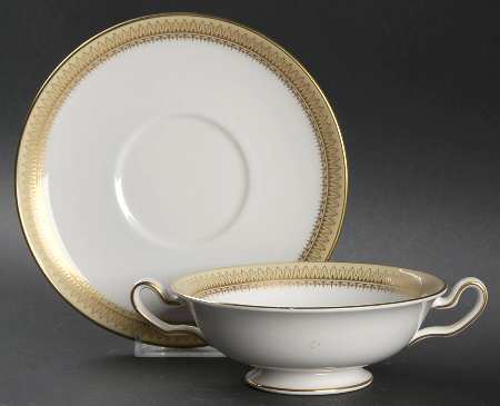 Countess Footed Cream Soup Bowl & Saucer Set