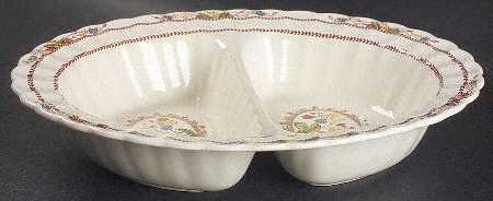 Cowslip 12" Oval Divided Vegetable Bowl