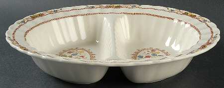 Cowslip 11" Oval Divided Vegetable Bowl