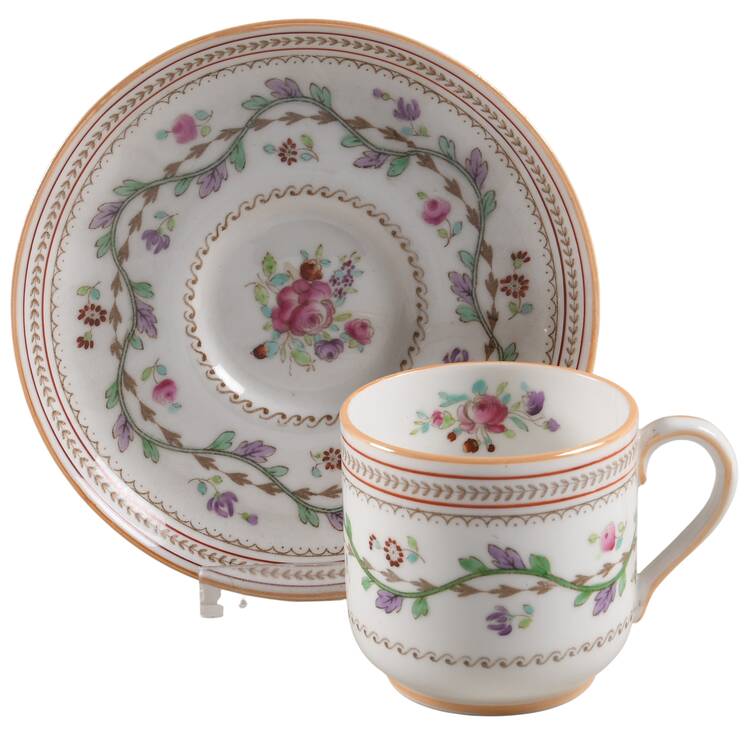 Craigavon Lavender Flat Demitasse Cup & Saucer Set