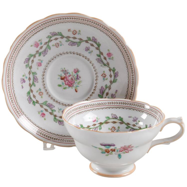 Craigavon Lavender Footed Cup & Saucer Set