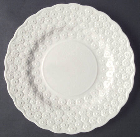 Daisy Embossed (All Off White) Luncheon Plate