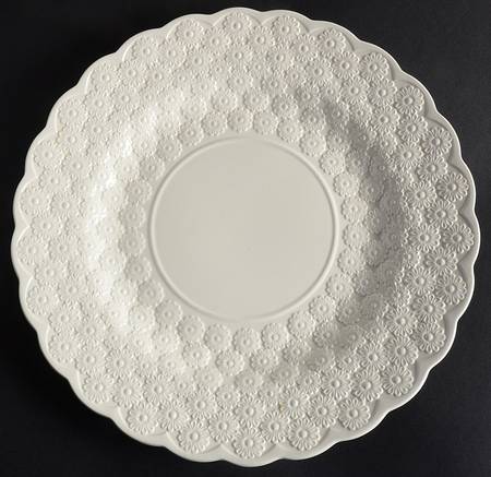 Daisy Embossed (All Off White) 13" Chop Plate (Round Platter)