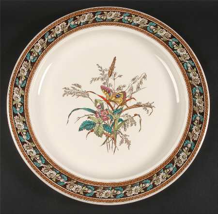 Daisy (Brown-Multicolor) 14" Chop Plate (Round Platter)