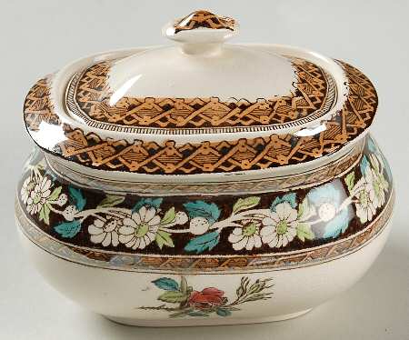 Daisy (Brown-Multicolor) Sugar Bowl & Lid