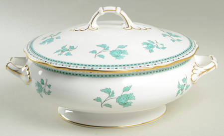 Darlington Green (Teal) Round Covered Vegetable