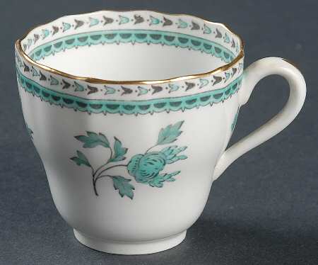 Darlington Green (Teal) Flat Demitasse Cup