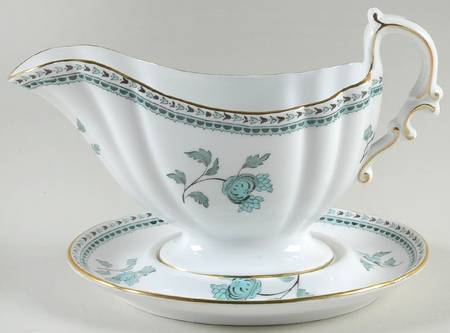 Darlington Green (Teal) Gravy Boat & Underplate