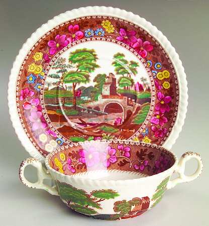 Delft Flat Cream Soup Bowl & Saucer Set