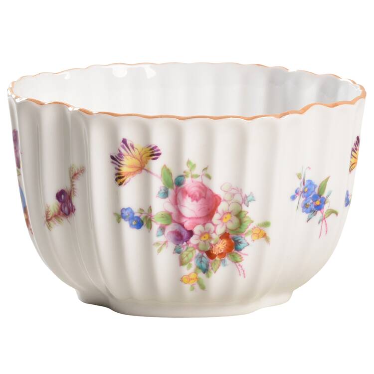 Dresden Rose (Y5758, Fluted) Sugar Bowl No Lid