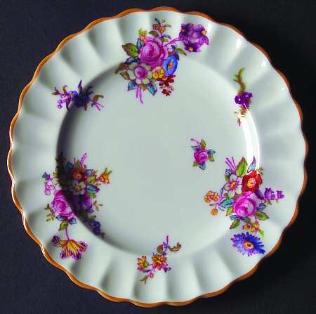 Dresden Rose (Y5758, Fluted) Bread & Butter Plate