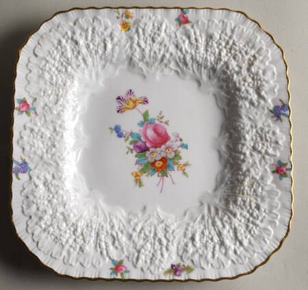Dresden Rose (Y2958, Savoy) Square Salad Plate