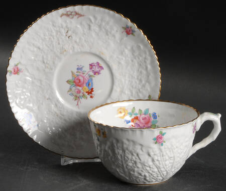 Dresden Rose (Y2958, Savoy) Flat Cup & Saucer Set