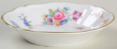 Dresden Rose (R2241, Scalloped, Gold) Fruit/Dessert (Sauce) Bowl