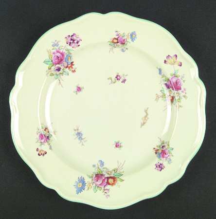 Dresden Rose (Y676, Green Trim) by Spode