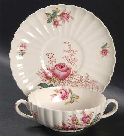 Dubarry Flat Cream Soup Bowl & Saucer Set